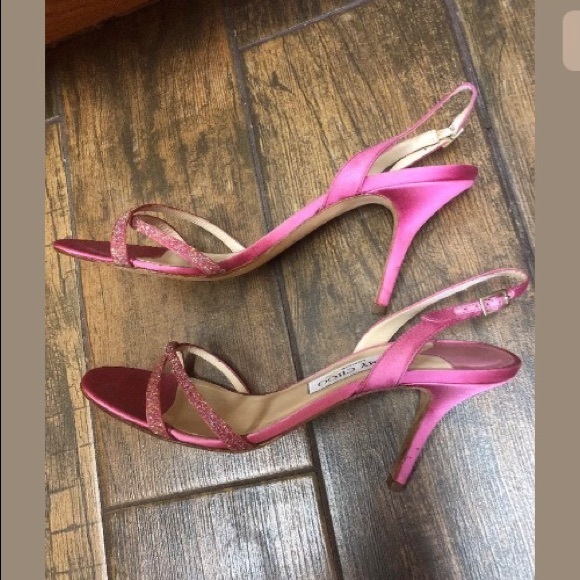 Jimmy Choo strappy slingback sparkle heels - Picture 4 of 8